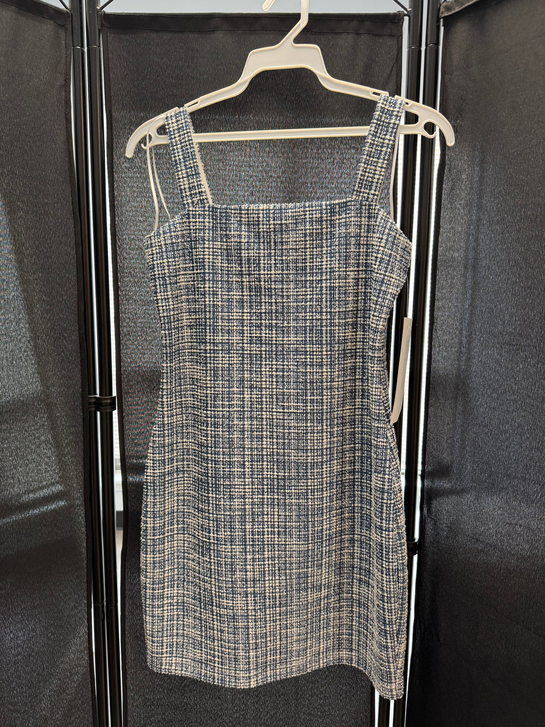 By Debra Girls Navy/Ivory Tweed Dress-Size Large