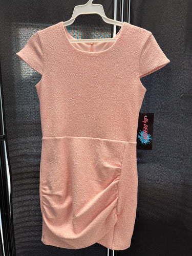 By Debra Girls Pink Boucle Dress-Size Large