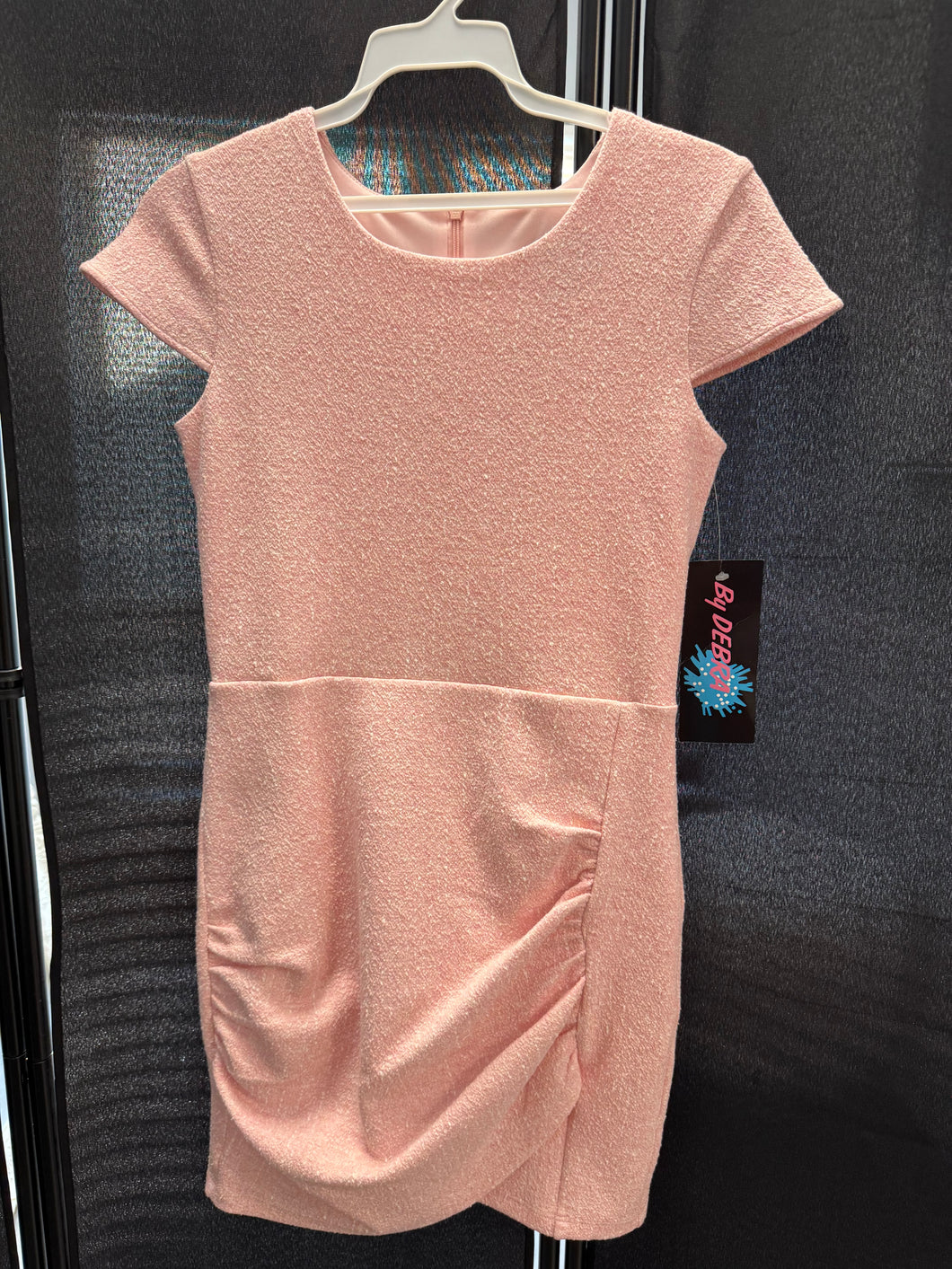 By Debra Girls Pink Boucle Dress-Size Large