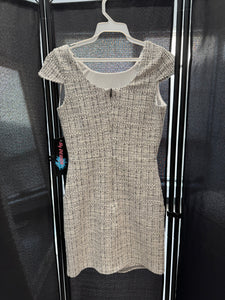By Debra Girls Black/Ivory Tweed Envelope Dress-Size Large