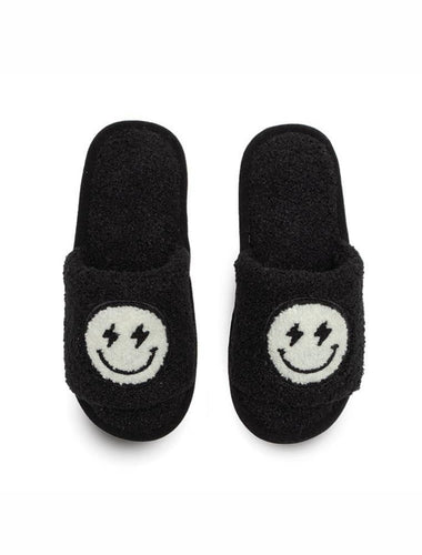 Black Bolt Slide Slippers