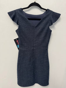 By Debra Girls Navy Flutter Sleeve Dress-Size Large