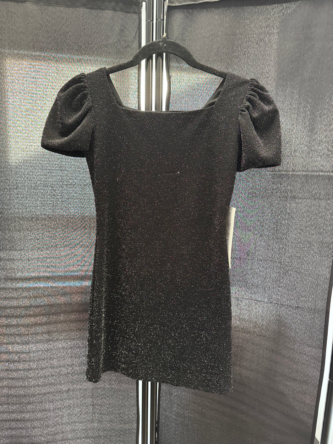 By Debra Girls Black Shimmer Dress-Size Medium
