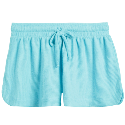 Tween Waffle Short-Aqua