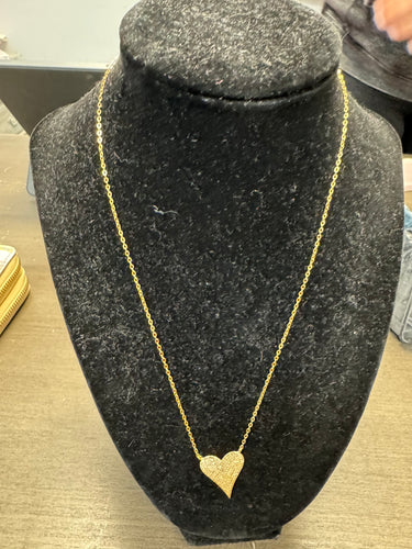 Large Heart Necklace-Gold