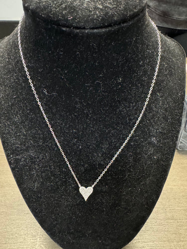 Small Heart Necklace-Silver