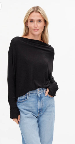 Metallic Anywhere Top Black