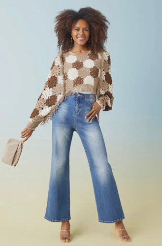 Floral Crochet Pullover