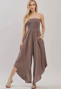 Smocked Jumpsuit Walnut
