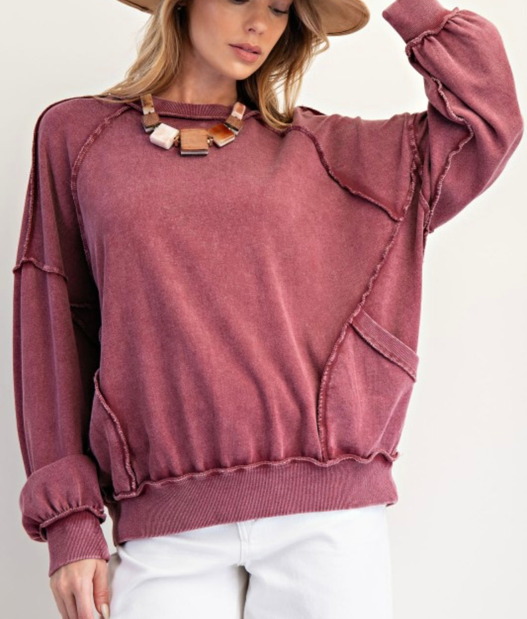 Mulberry Mineral Wash Top