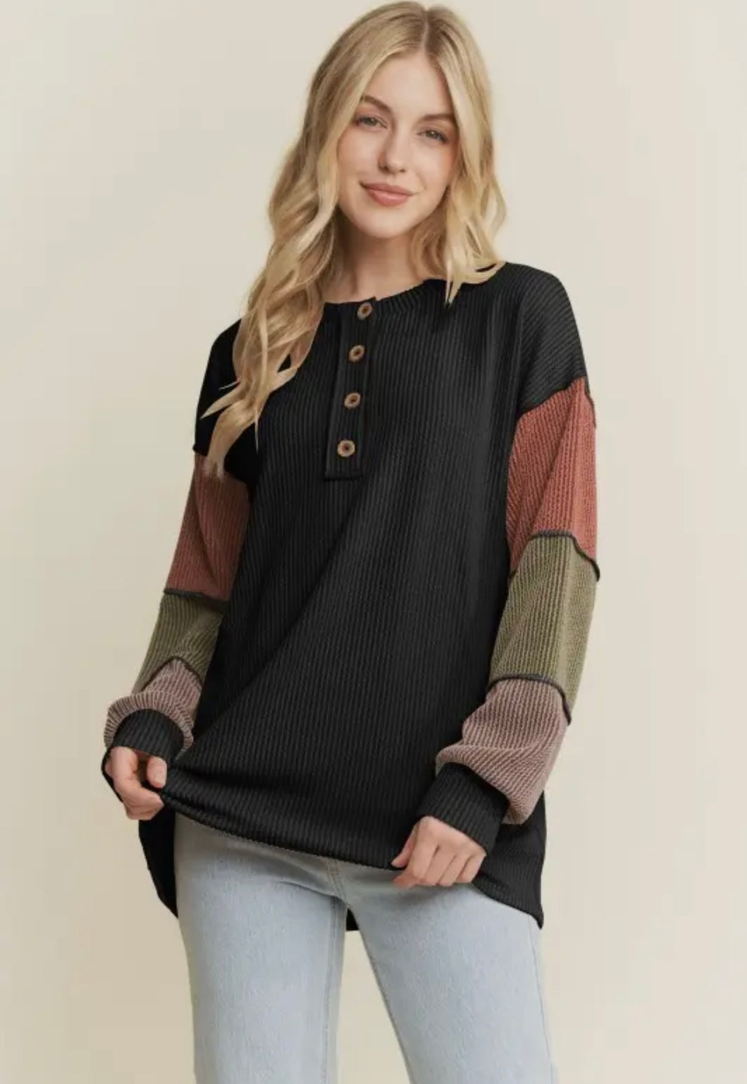 Fall Color Block Top