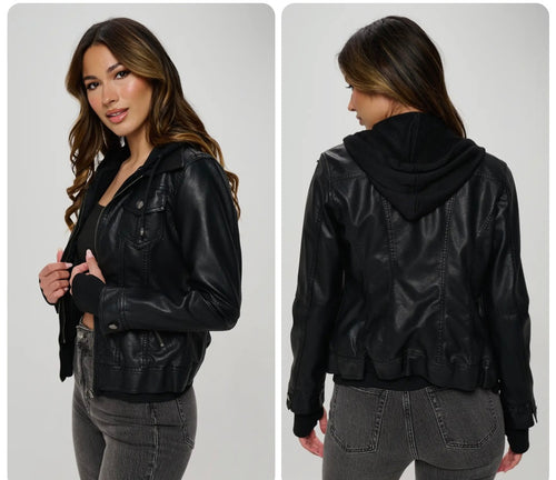 Axl Hooded Faux Jacket