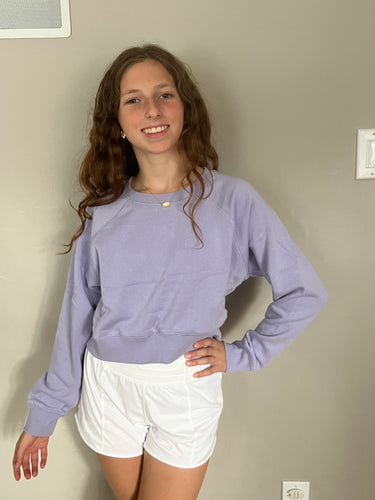 Katie J Tween Dylan Crew Sweatshirt-Lilac