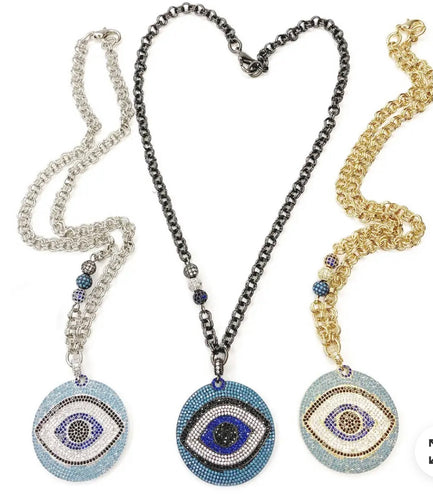 Nicole’s Edgy Evil Eye Necklace