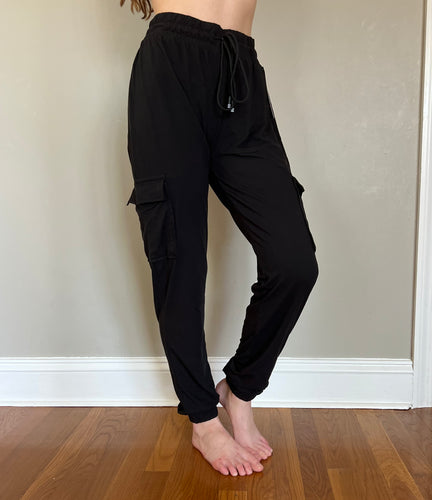 Junior Cargo Jogger Black