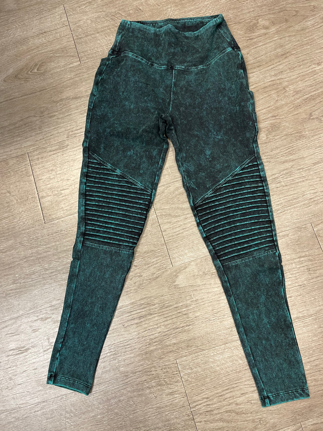 Moto Leggings Forest Green